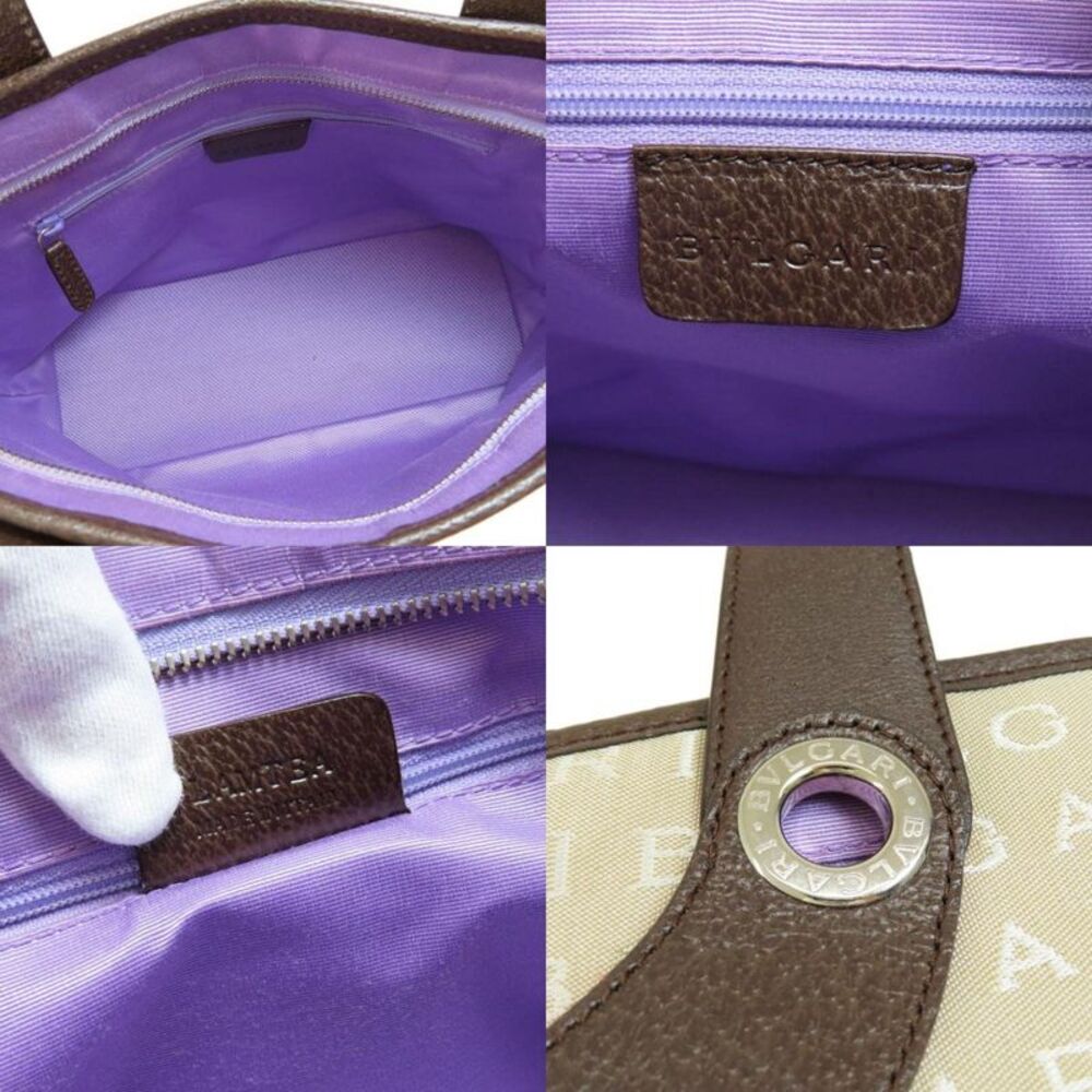 Bulgari Beige Canvas Handbag (Pre-Owned) - Picture 5 of 10